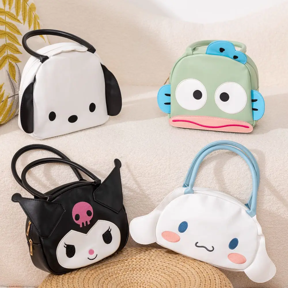 

Kawaii Kuromi Cinnamoroll полачко ПУ вместительная сумка для мамы Sanrio аниме Девочка Сердце Милая водонепроницаемая сумка для хранения сумки на плечо