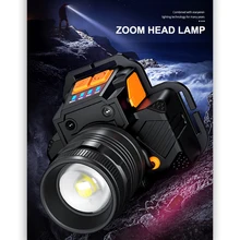 

Portable Headlamp Outdoor USB Charging Head Torch Adjustable Forehead Light Daily Waterproof L9