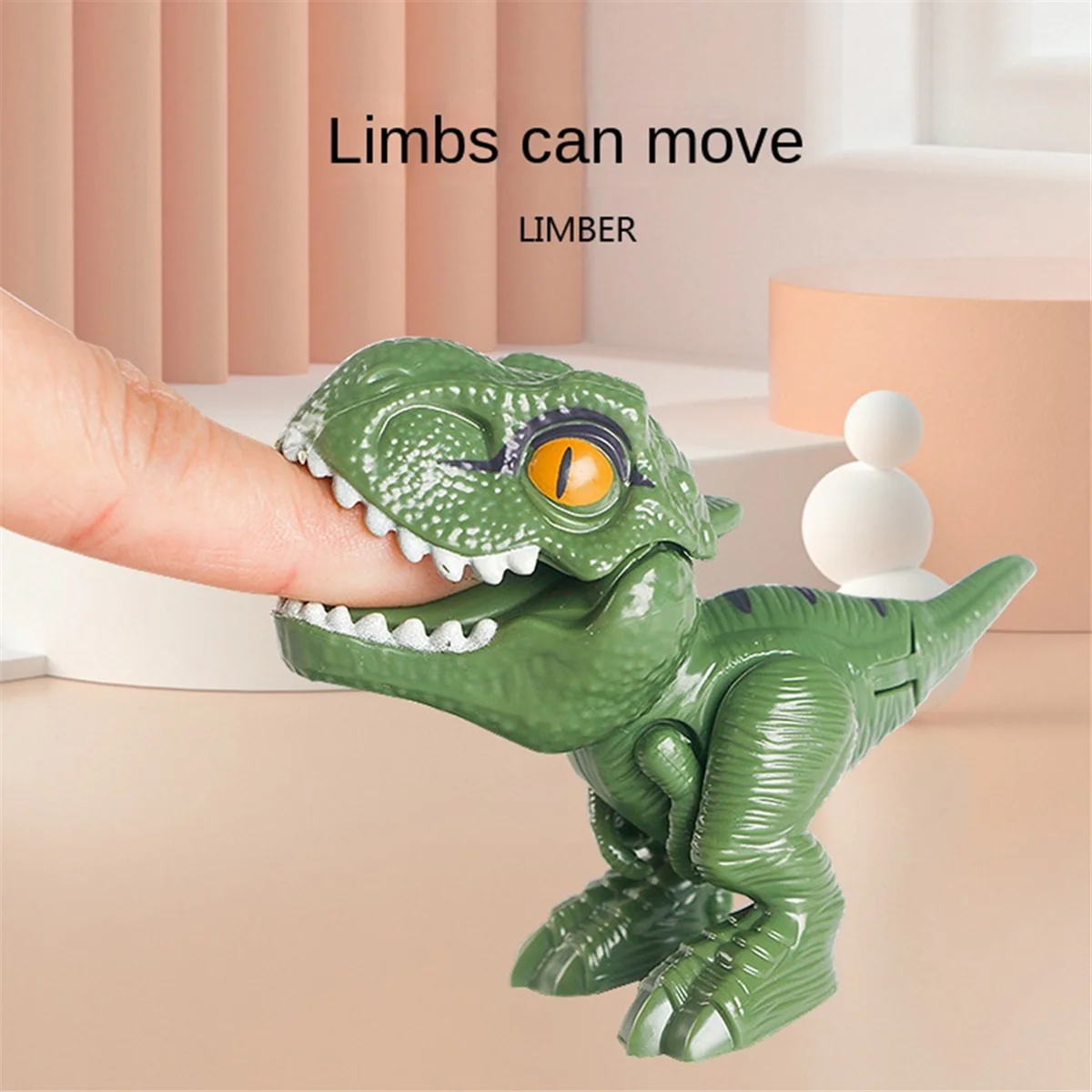 Children'S Dinosaur Egg Finger Biting Toys Simulation Tyrannosaurus Tyrannosaurus Dinosaur Boy Funs Toys Dark Brown