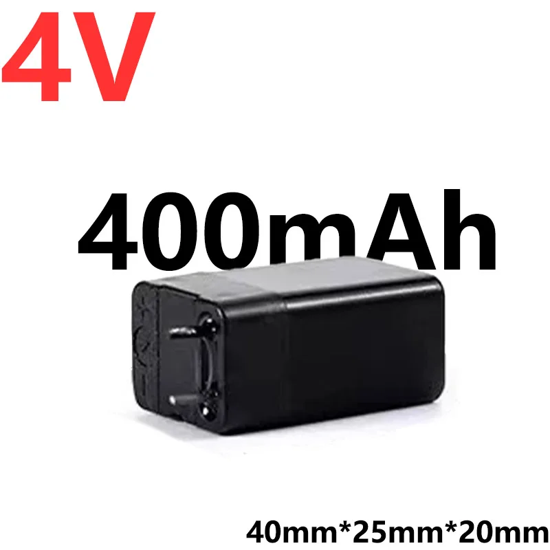 แบตเตอรี่ตะกั่วกรด 4V 400mAh ขนาด 40 มม.*25 มม.*20 มม. เหมาะสำหรับโคมไฟตั้งโต๊ะ/ไม้ตียุงไฟฟ้า/ไฟฉาย แบตเตอรี่ตะกั่วกรด 4V 1