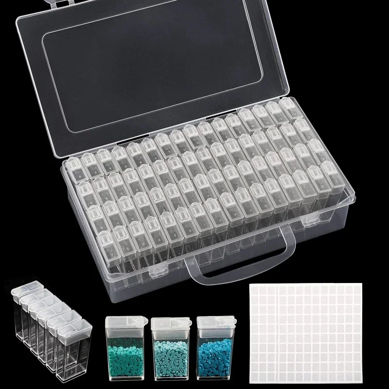 Storage Box Glass Rice Beads pp Plastic Beads for DIY