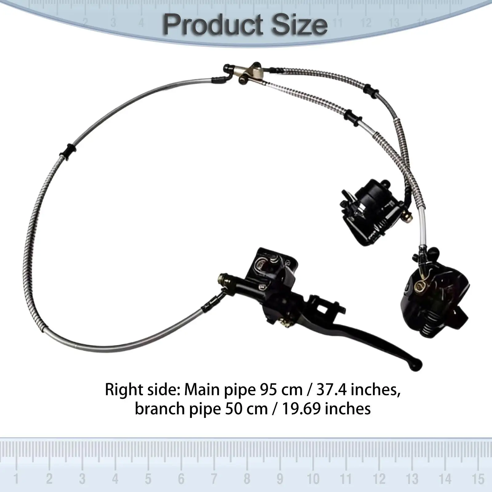 프리미엄 메탈 고카트 브레이크 키트, 쿼드 ATV 골프 카트용 전륜 트윈 캘리퍼 마스터 실린더 어셈블리