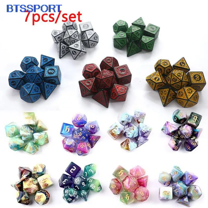 

7 шт./набор, игральные кости D4-D20