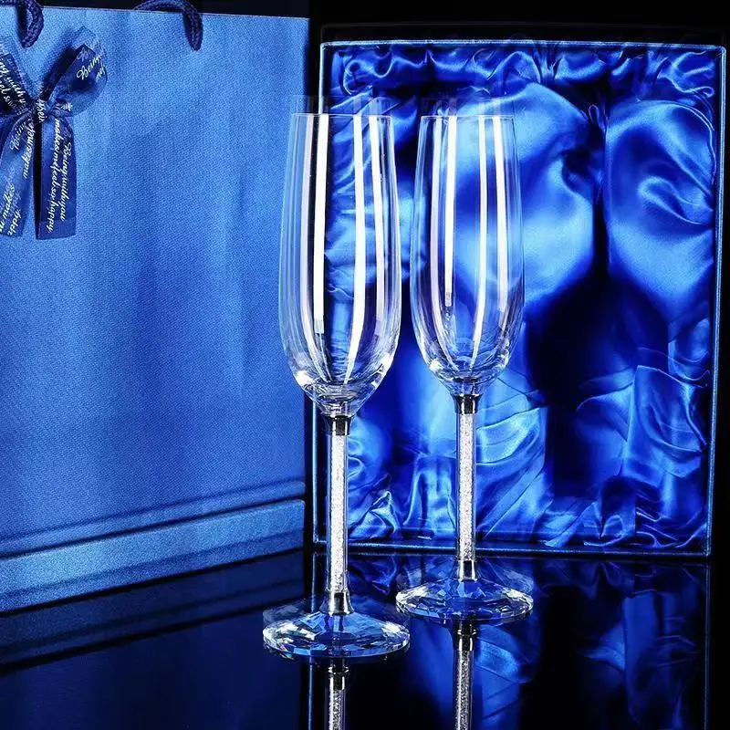 Creative Wedding Wine Glass cup unique Champagne Flutes Crystalline