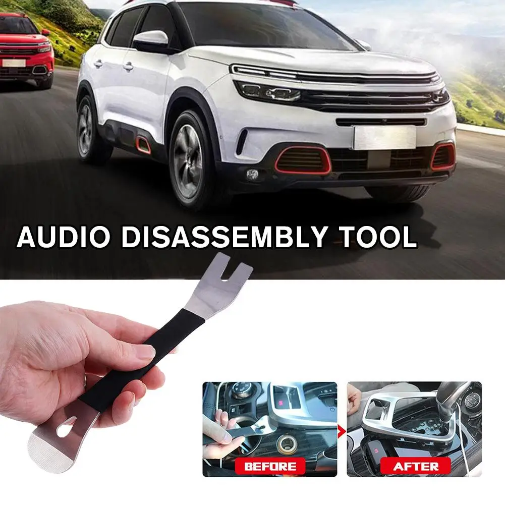 1Pc Car Trim Removal Tool Stainless Steel Durable Two-end Trim Removal Level Pry Tools Door Panel Audio Terminal Fastener Driver