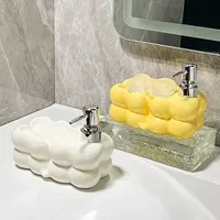 380ml เครื่องจ่ายสบู่ผงซักฟอกเจลอาบน้ําแชมพูขวดโลชั่นสบู่กล่องขนาดใหญ่ความจุกดอุปกรณ์ห้องน้ํา 5