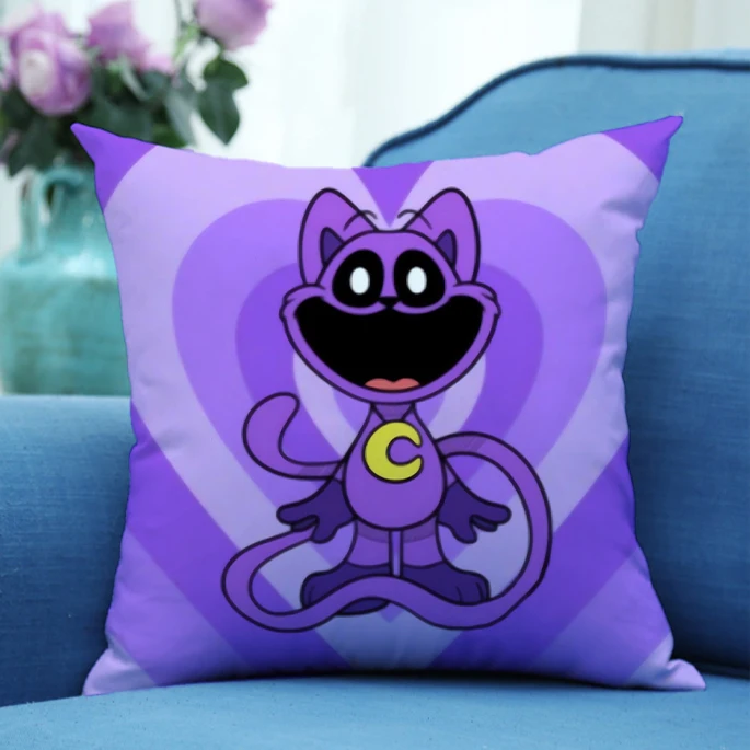 Neue lächelnde Tiere Kissen bezug Cartoon Druck Kissen Schlafzimmer Wohnzimmer Kissen Auto Kissen 45x45cm Kissen Wohnkultur