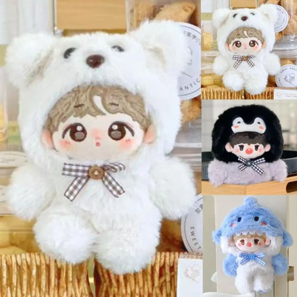 

Mini Doll Clothes Cotton Plush Animal Shapes Doll Bodysuit Cartoon Style Idol Doll Outfit for Cotton Stuffed Dolls