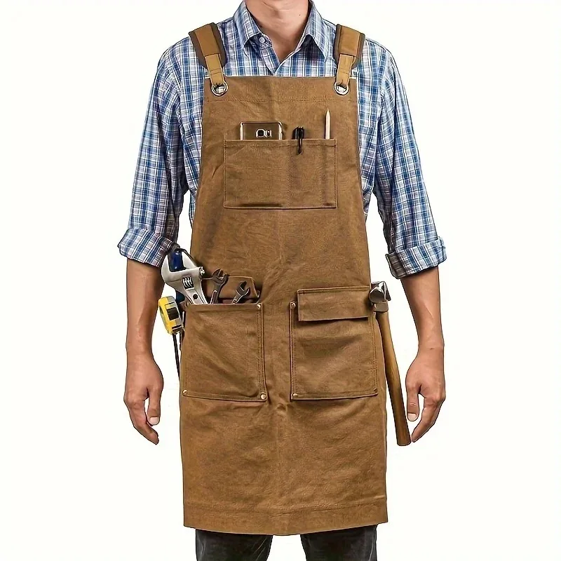Canvas Apron Thickened Waterproof Cleaning Woodworking Mechanic Carpenter Electrician Gardening Heavy Industry Waist