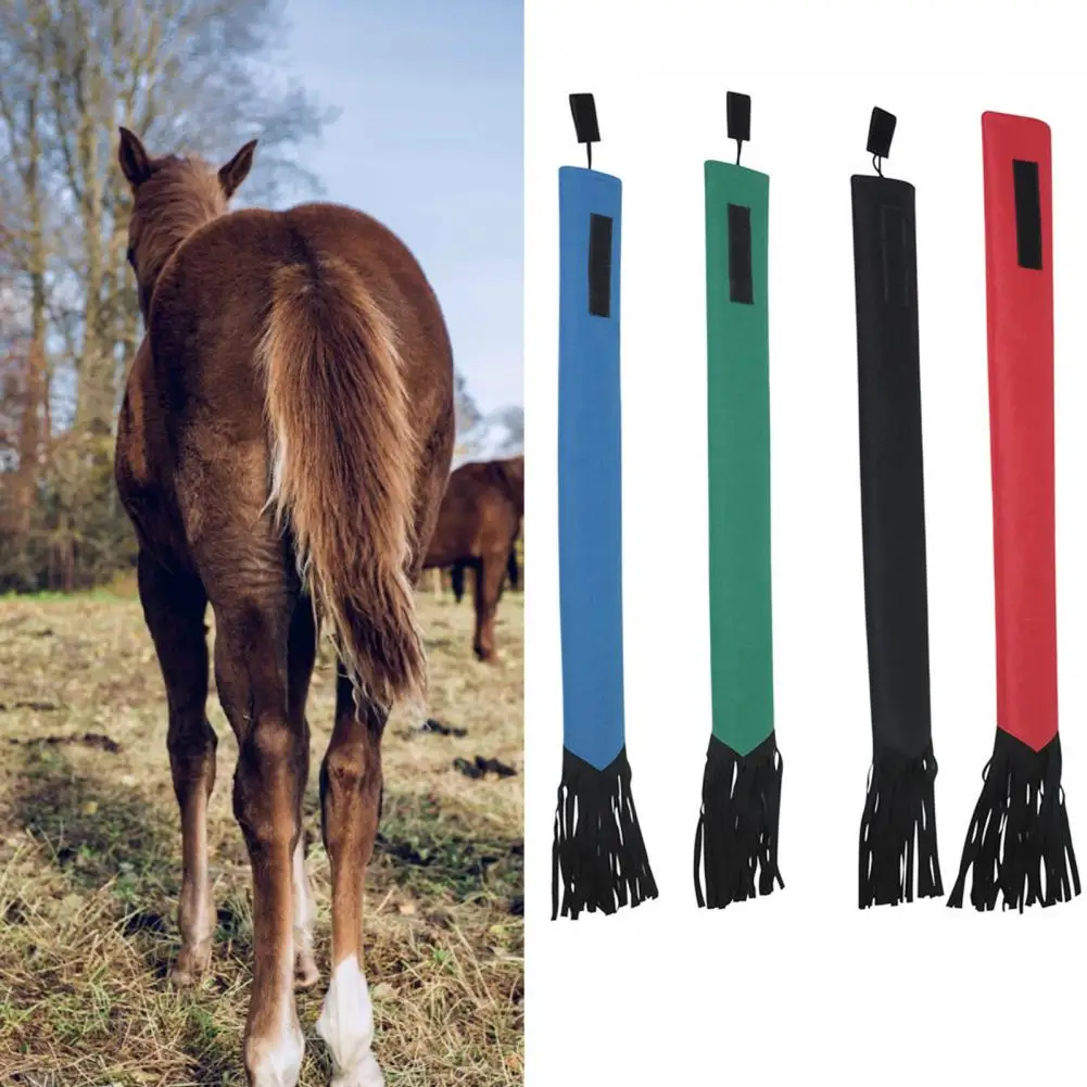 Anti-mosquito Breathable Non-woven Fabric Horse Tail Protector Drawstring Horse Tail Bag with Fringe Horse Accessories 2
