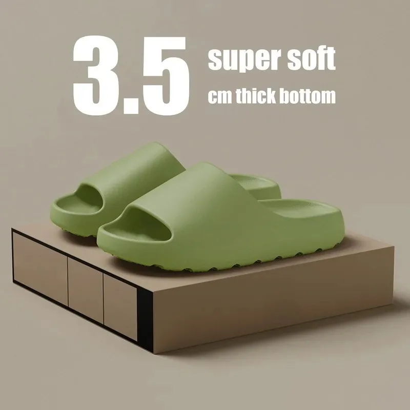Zapatillas de coco, sandalias de suela gruesa de nube, moda de verano, zapatillas de playa de fondo suave para hombres, sandalias para mujeres, chanclas EVA