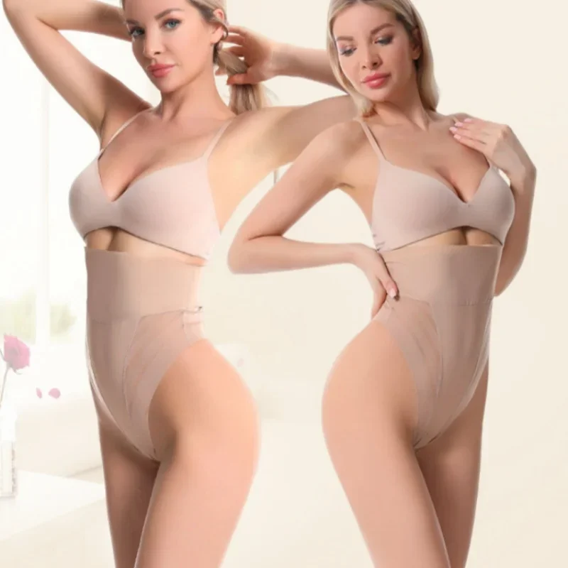 Description Picture 5 of itemWomen High Waist Shapers Thongs Seamless Slimming Tummy Underwear Striped Mesh Female Shaperwear Thong Comfort Panties