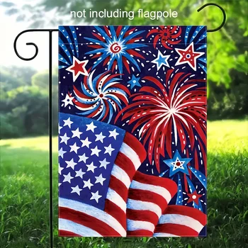 Patriotic July 4th Garden Flag 1