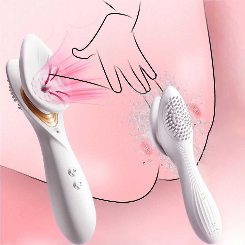 Leistungsstarke 2 in 1 Vagina Saugen Vibrator Nippel Oral Vakuum Stimulator G-punkt Klitoris Massage Weibliche Masturbator Sex Spielzeug Frauen 1