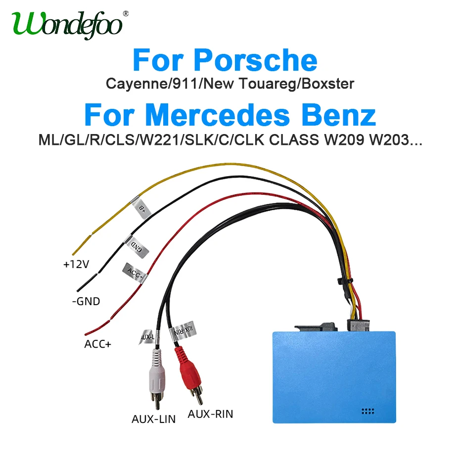 Car Stereo Radio Optical Fiber Decoder Most Box for Mercedes Benz ML/R/GL/CLS Series For Porsche Cayenne 911