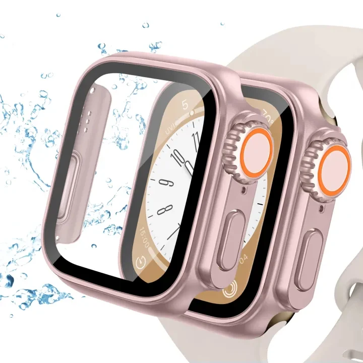 Premium Apple Watch Glass Screen Protector and Case Bumper Cover