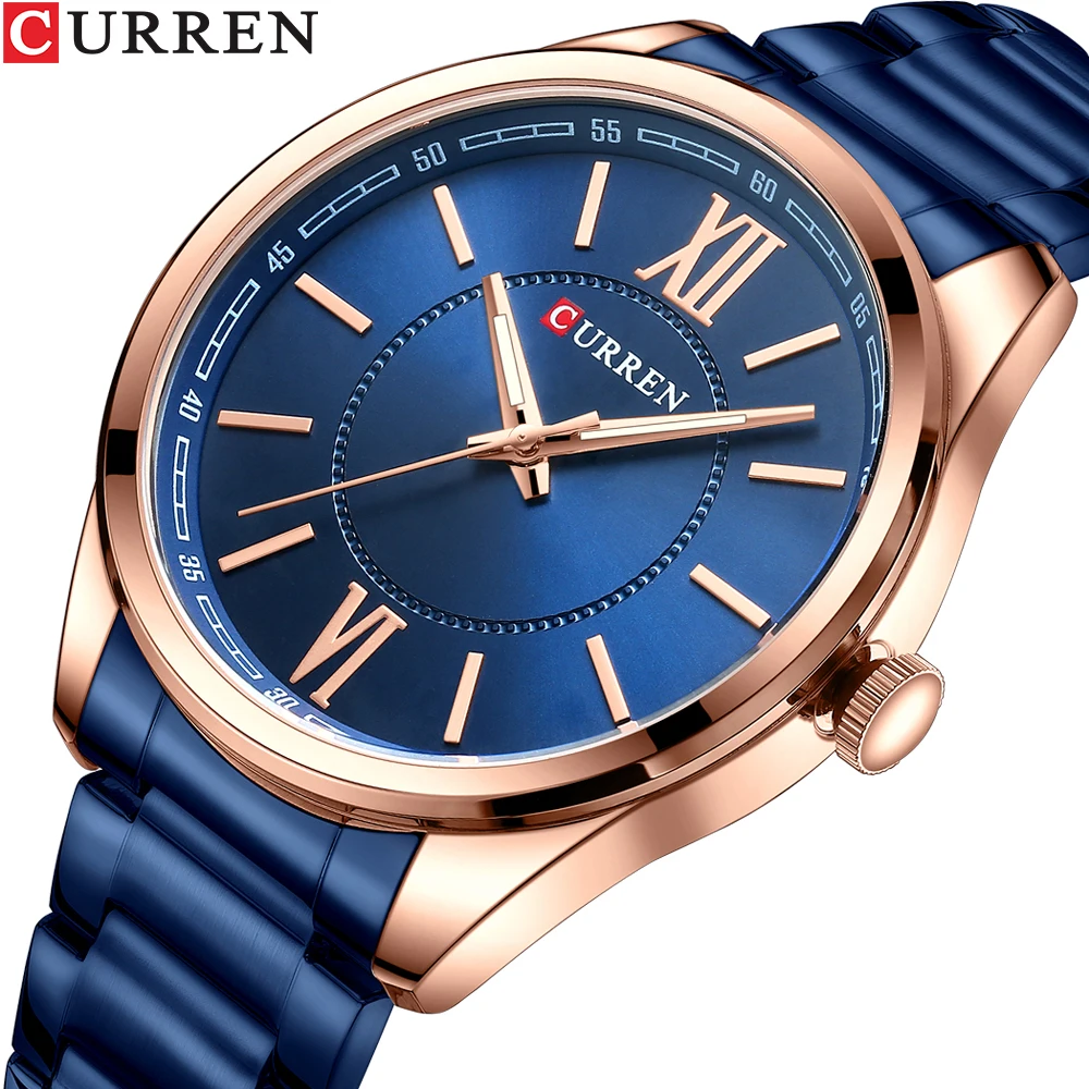 

CURREN New Classic Business Quartz Watch Sports Luminous Pointer Waterproof Stainless Steel Strap Men's Watch Relogio Masculino