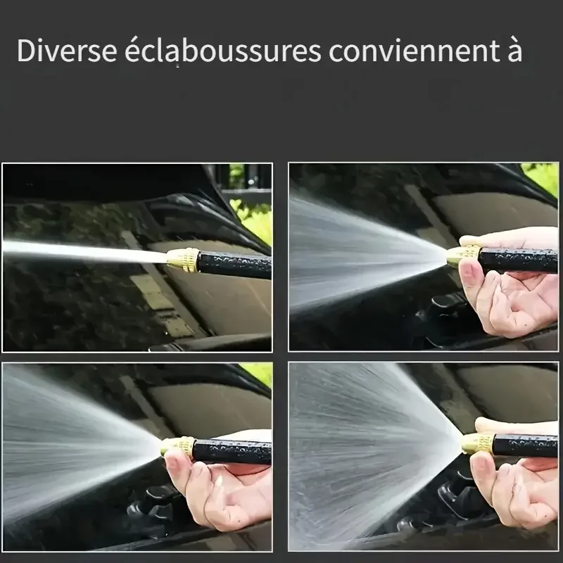 4가지 모드 고압 물총 - 세차, 애완동물 샤워기, 바닥 및 실외 청소용 조절식 호스 분무기 - 다목적 Spra