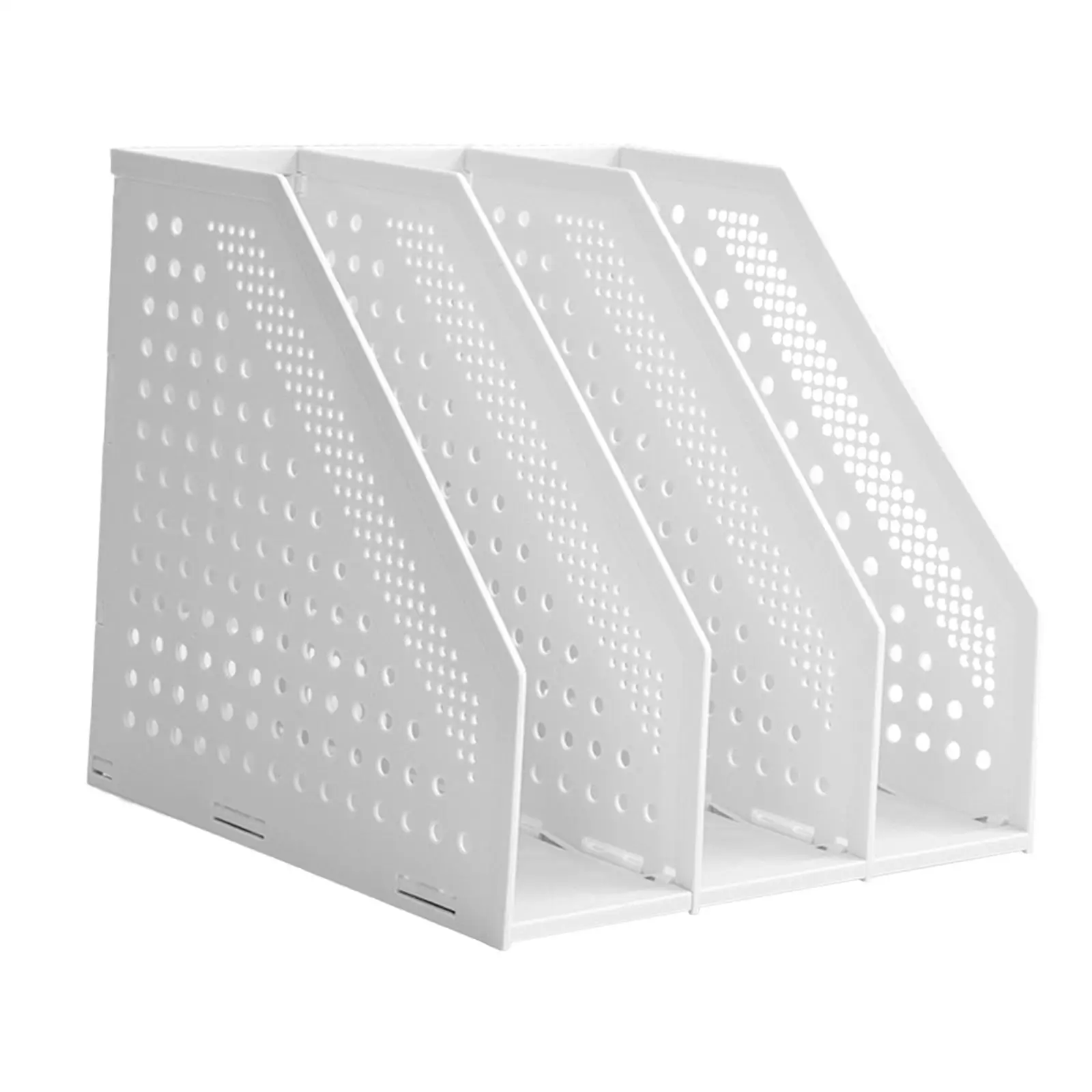 Magazine File Organiser Document Rack Paper Foldable Vertical File Organizer Holder Storage Bookshelf for Desktop school office