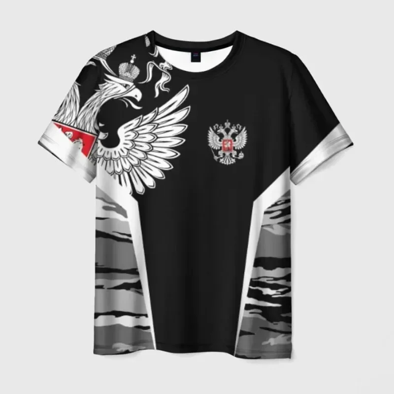 thumbnail image 5 of 2024 Nueva camiseta de verano con la bandera de Rusia para hombres, camisetas con cuello redondo estampadas en 3D para niños, ropa de manga corta para niños, ropa de calle de moda masculina, 5 of 5