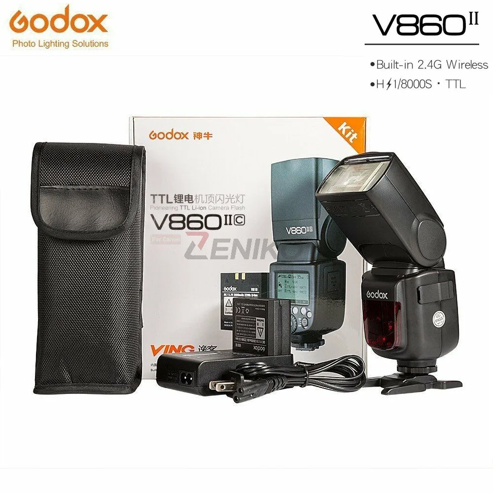 Godox V860Ii V860Iii Flash Ttl Hss Speedlite Light Per Canon Sony Nikon Olympus Fuji Fotocamere S2 Bowens Mount Flash Holder Bracke