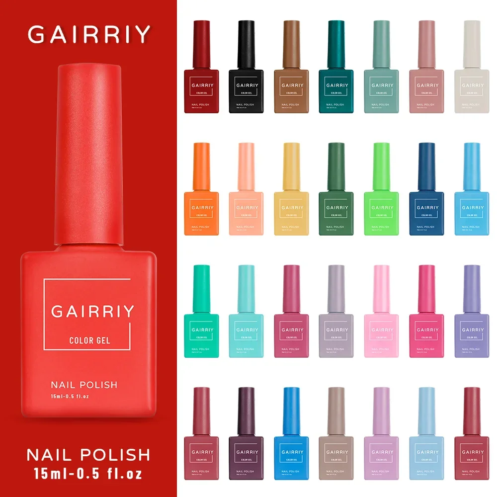 

Gairriy Nails Polish 120 Colors Semi-permanent Nail Polish 15ml UV Permanent Seedling Varnish Hybrid Nail Art Salon Glitter