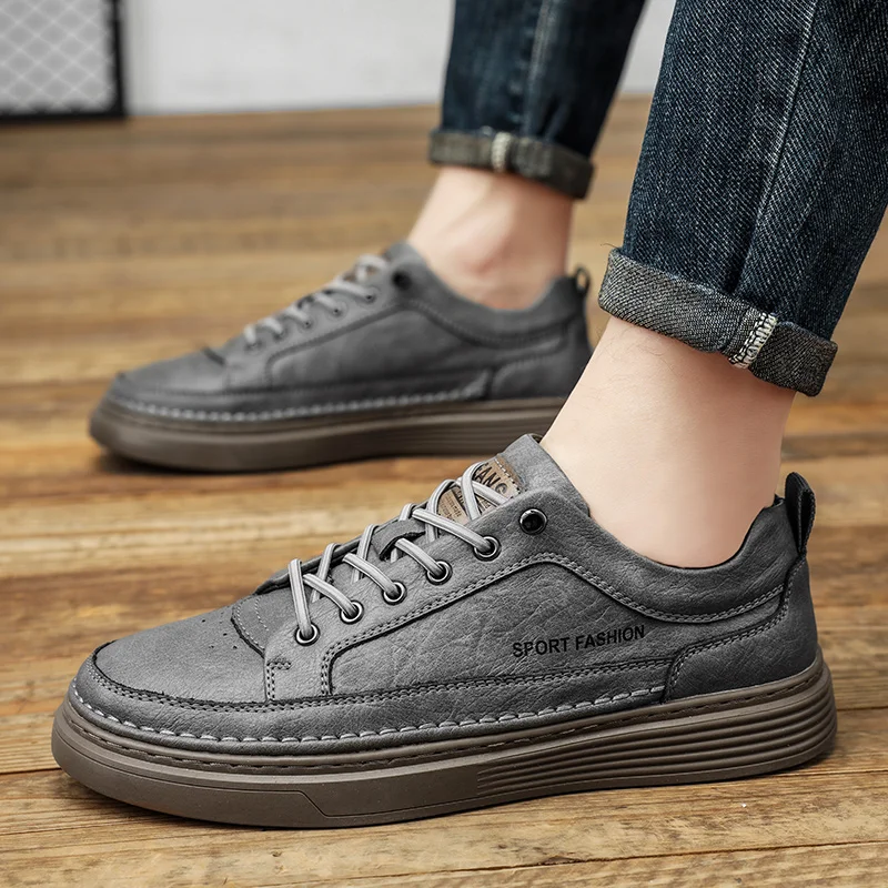 

Men Leather Casual Shoes outdoor fashion Breathable Loafers Men Sneakers Male Comfortable Footwear Sneakers Men Shoes