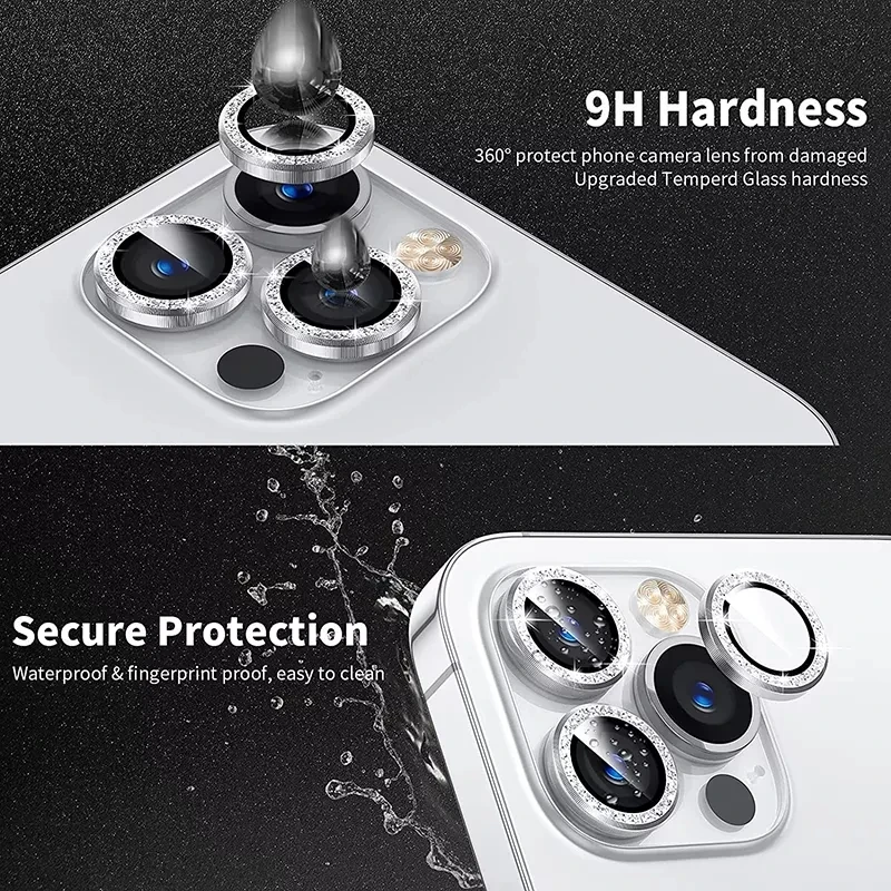3 Stück Kameraobjektiv-Schutzglas für iPhone 15 14 13 12 11 Pro Max Objektiv-Metallring-Schutz für iPhone 12 13 Mini 15 Plus Folie – Detail 5