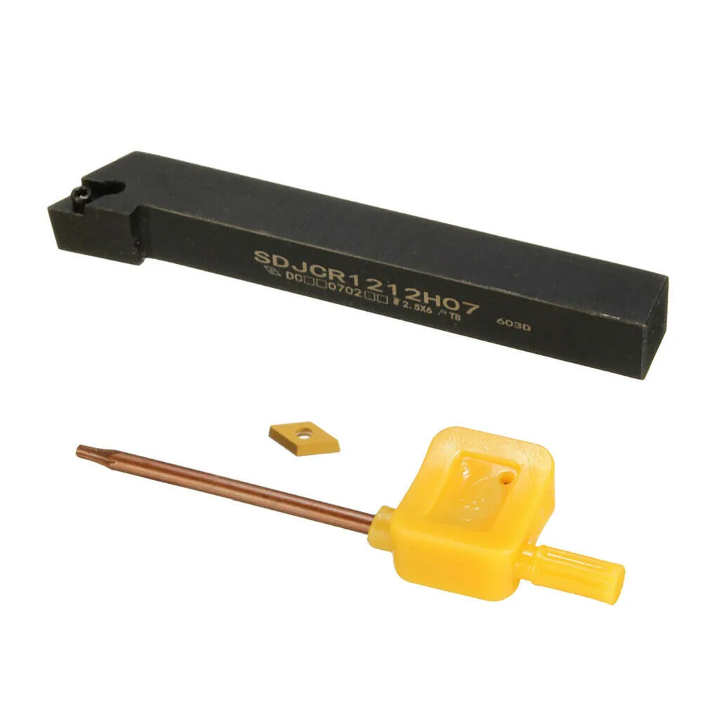 

CNC Metal Lathe Turning Tool SDJCR1212H07 With Carbide Blade Wrench 50