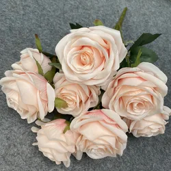 Exquisite Camellia Rose Artificial Bouquet for Elegant Decor and Gifting (Pink rose)