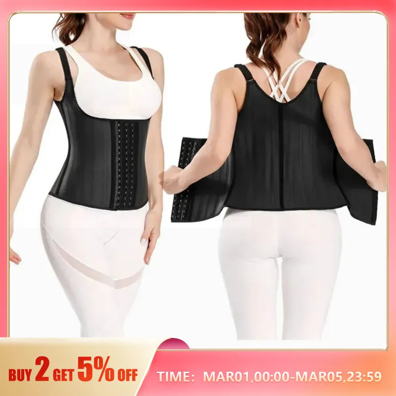 Lingerie, Extra-Strenght Compression Corset Moldeador Shaper with latex Waist Snatchers,