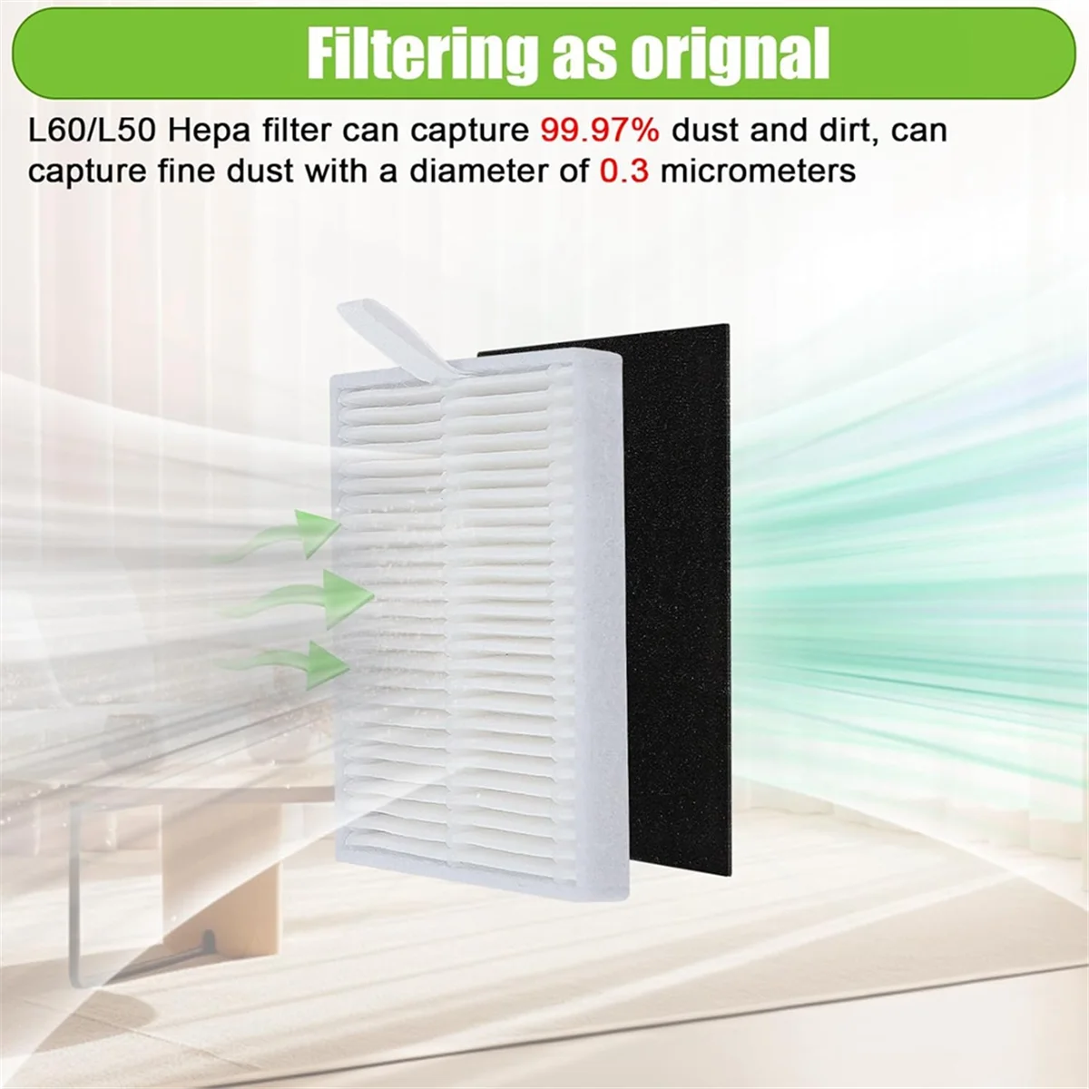 FZFZ For L60/ L60 / L50/ L50 Robot Vacuum Cleaner Main Side Brush Hepa Filter Mop Cloth Dust Bags Parts