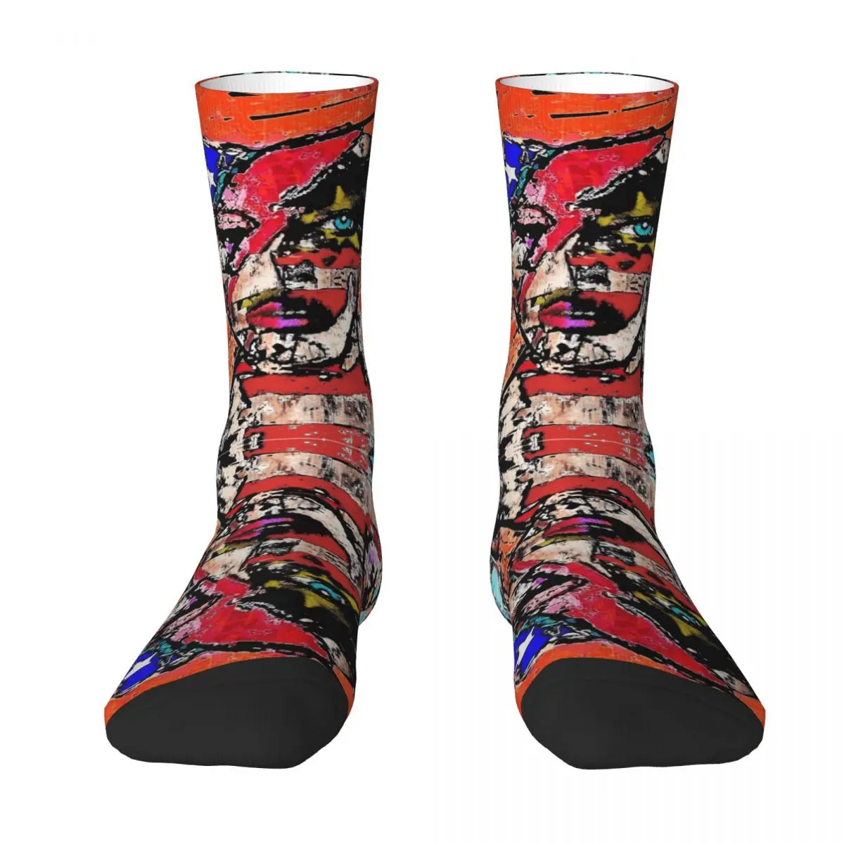 

Ode To Bowie Acrylic R253 Stocking Top Quality BEST TO BUY Nerd Contrast color Infantry pack Elastic Socks