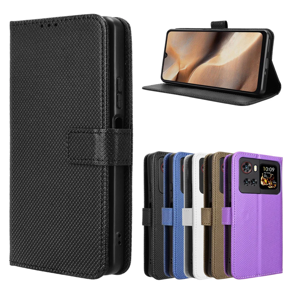 Leather Flip Wallet Case with Stand and Card Holder - Elegant Protective Cover