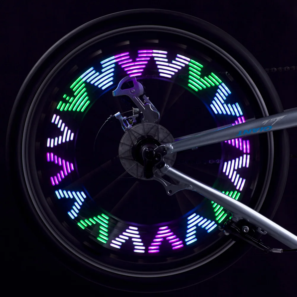 14 RGB LED Bicycle Wheel Signal Tire Spoke Light Mountain Road Bike Warning Lamp