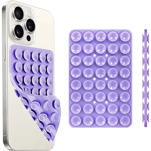 Silicone Suction Cup Phone Case Mount Double Sided Hands-Free Strong Grip Holder for Selfies and Videos for iPhone Android - Image 6