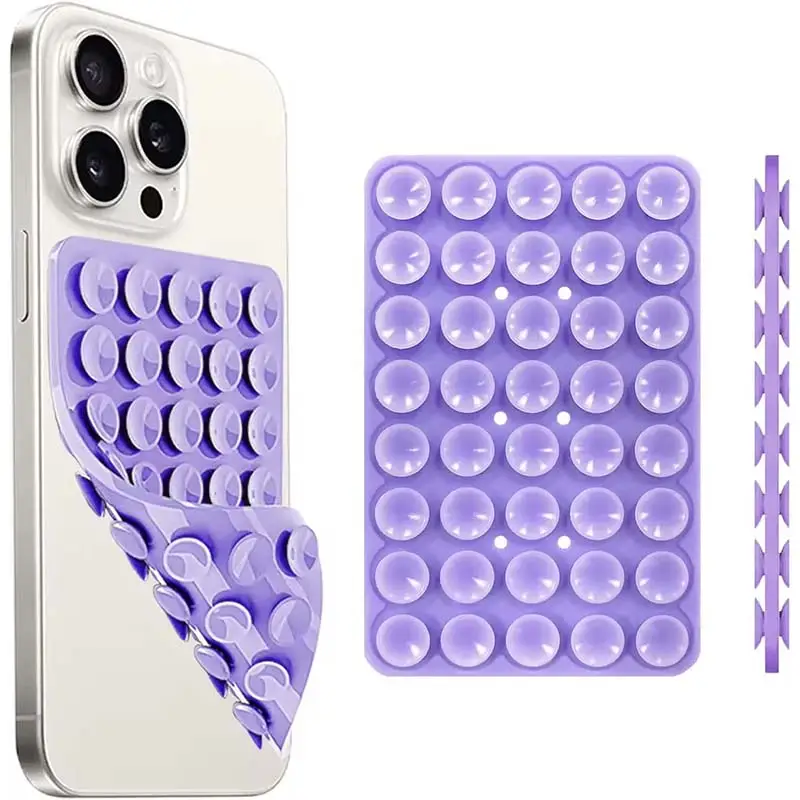 Silicone Suction Cup Phone Case Mount Double Sided Hands-Free Strong Grip Holder for Selfies and Videos for iPhone Android - Image 6