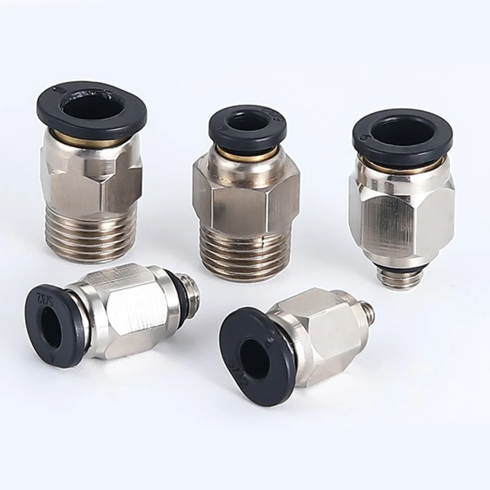 Mini Connecteur De Tuyau Pneumatique, Filetage Mâle M3 M4 M5 M6, Tube à Air 3mm 4mm