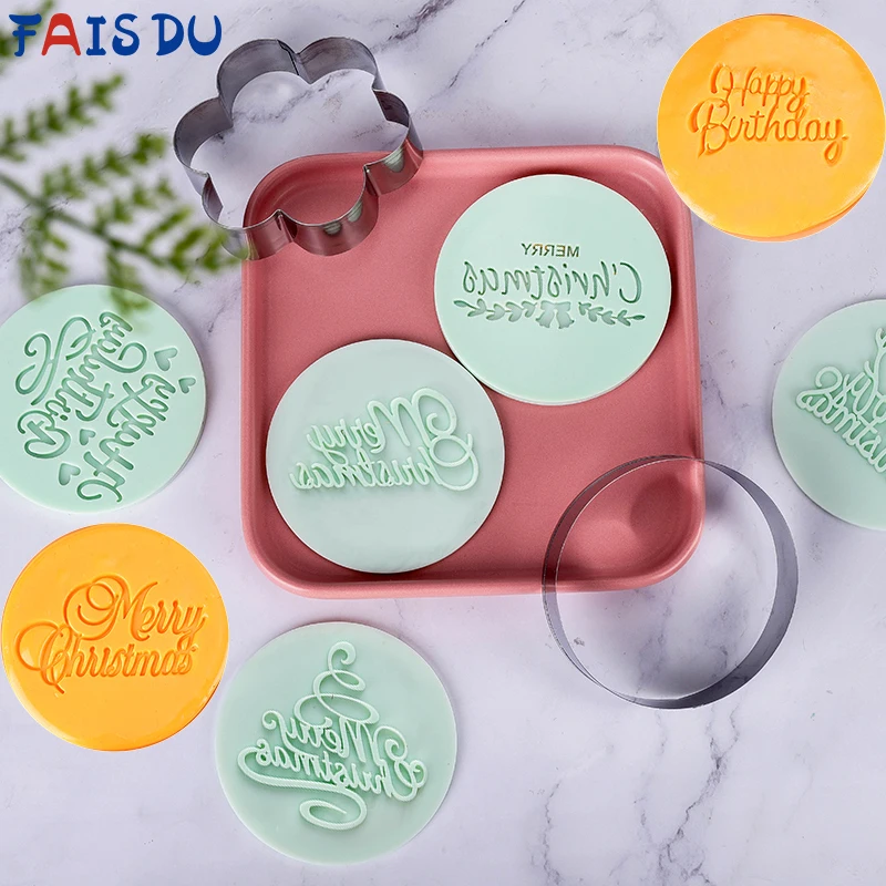 Fais Du 38pcs Fondant Acrylic Cookie Embosser Mold Happy Birthday
