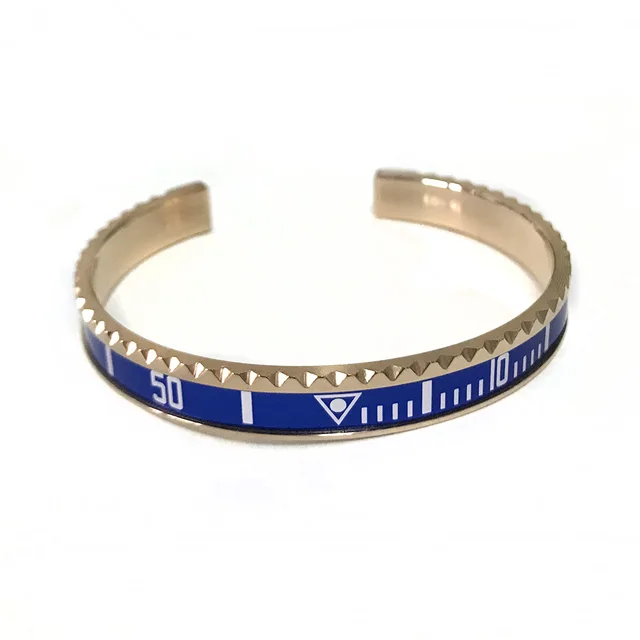 2021 Dial Steel Speedometer Bracelets & Bangles bracciale uomo Stainless Steel Bangles Cuff Bangle Bezel Pulseiras Bijoux rose gold blue