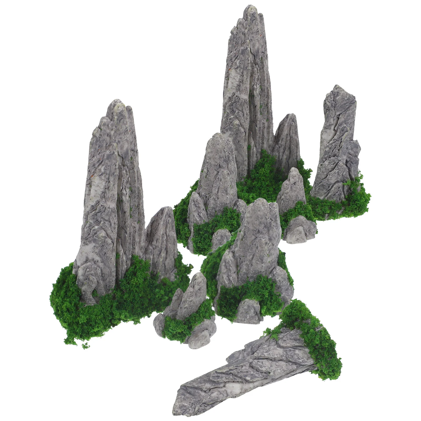 

8 Pcs Simulated Rockery Ornaments Home Accessories Landscape Mountain Decorations