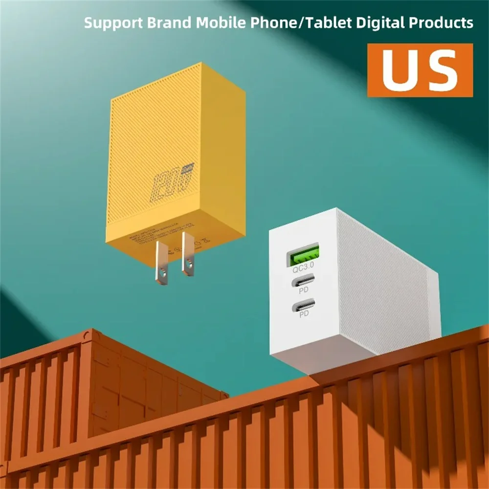 120W GaN USB Charger QC3.0 PD Fast Charger Type C Travel Adapter EU US For iPhone 15 14 13 Pro Max Smausng Xiaomi Honor