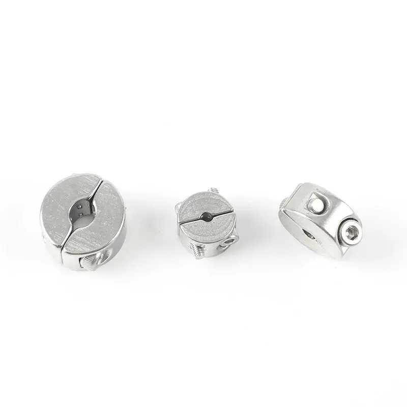 316 Stainless Steel Boat Rope Grip Stop Single Pivot Cable Suspension Round Clamp Clip with Hexagon Grub Screw Bolts