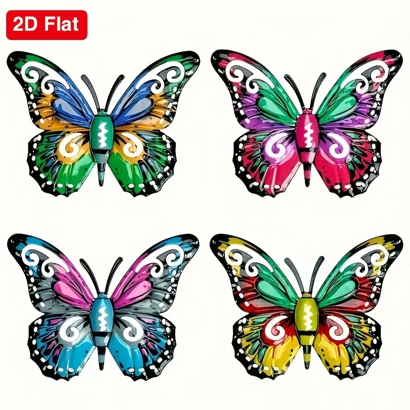 Metal Butterfly Wall Set 6