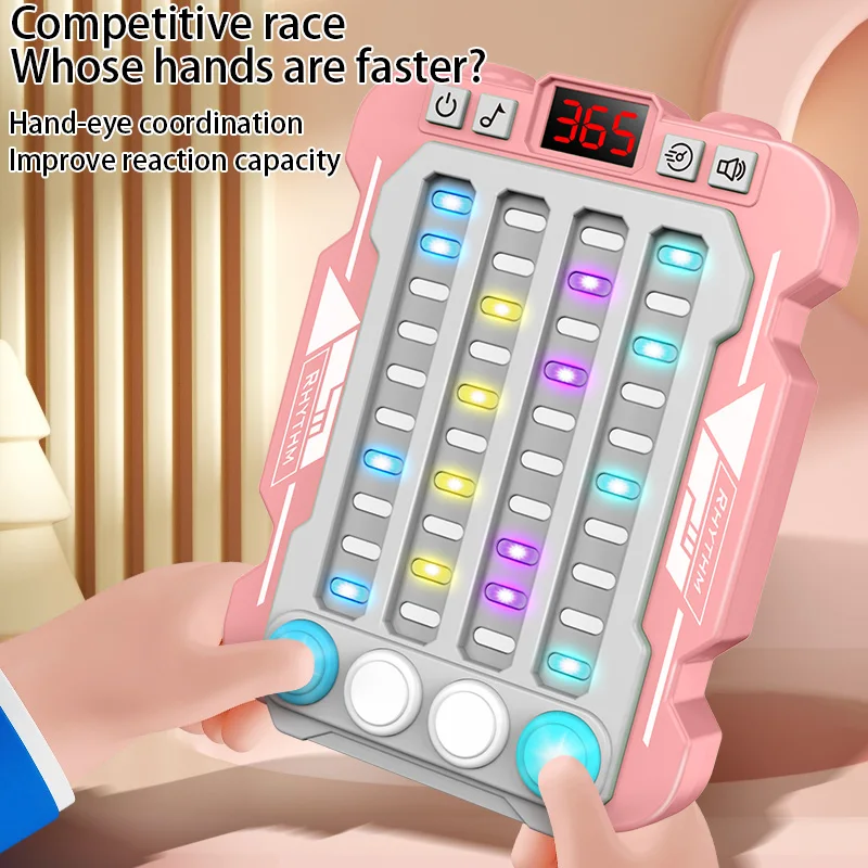 Christmas Musical Rhythm Electronic Board Game Kids Toys Lighting Music Quick Push Button Table Game Machine Montessori Toy 6