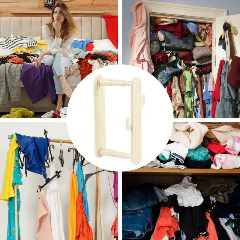 Hanger Organizer Wall Mount Cactus Shape Hanger Storage Holder Extendable Hanger Organizer Rack Space Saving Holder For Hangers 4
