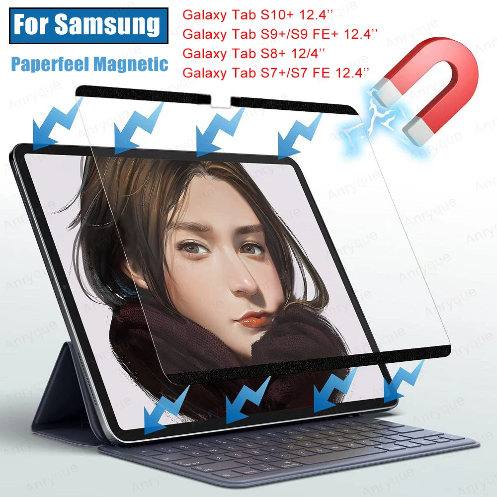 For Samsung Galaxy Tab S10 Plus Paper Magnetic Like
