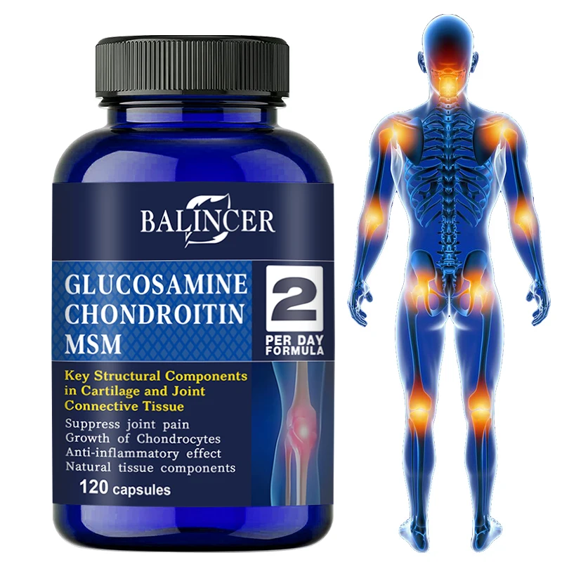 Glucosamine Chondroitin Relieves Joint Inflammation Supports Cartilage Repair Dietary Supplement Bone Health Complex glucosamine chondroitin supplement
