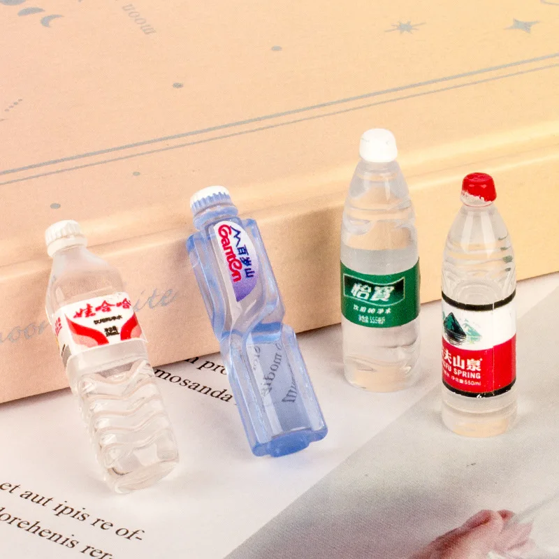 Miniature Water Bottles, Mini Water Bottles, Dollhouse Accessories 