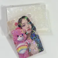 Sharkbang 50pcs/Lot Holo Card Sleeves 61x91mm 58x89mm Laser PP Kpop Holder For Postcards Films Game Cards Photocard Protector 2